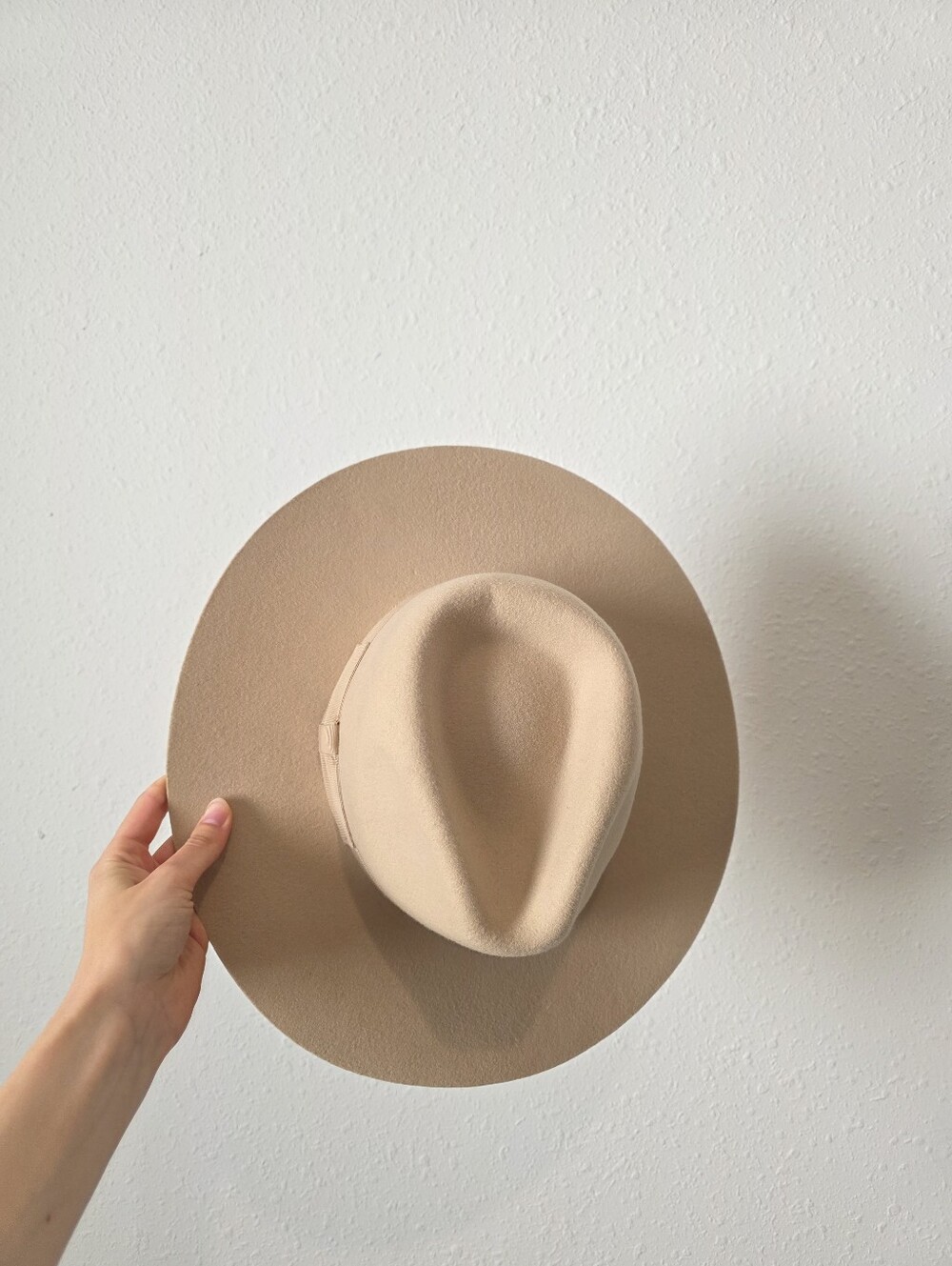 Neutral Wool Felt Rancher Hat OS - Picture 3 of 6